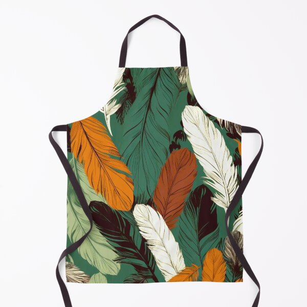 Aperçu de l'œuvre Feathers - Forest green, sage, rust, tan, cream créée et vendue par Highlandkings.