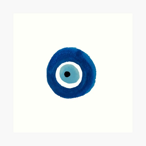 Item preview, Watercolor Evil Eye (Nazar) Painting – Best Seller designed and sold by avrahrose.