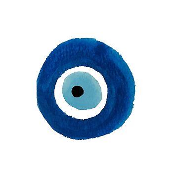 Artwork thumbnail, Watercolor Evil Eye (Nazar) Painting – Best Seller by avrahrose