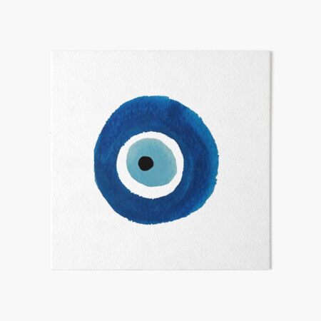Watercolor Evil Eye (Nazar) Painting – Best Seller Art Board Print