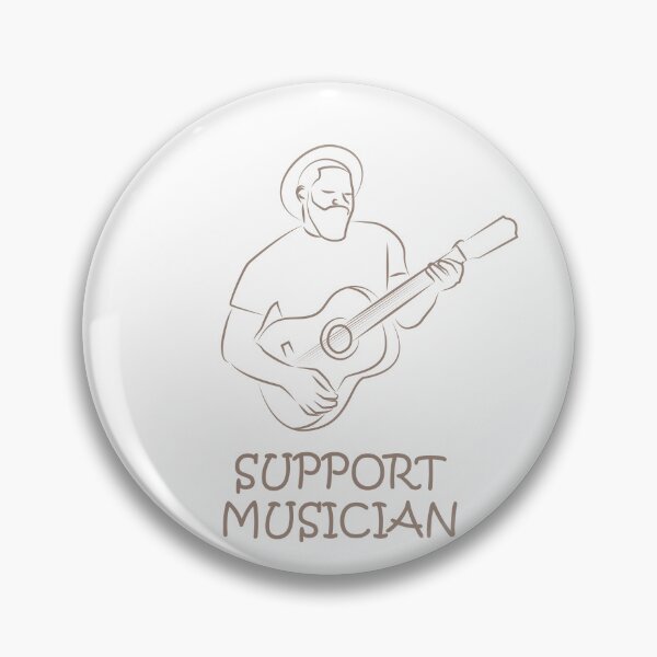 Item preview, Support Musicians man playing guitar designed and sold by MortalRight.