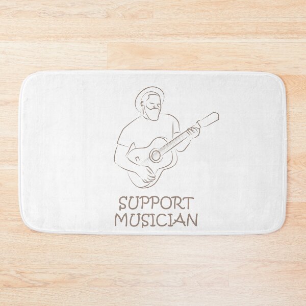 Item preview, Support Musicians man playing guitar designed and sold by MortalRight.