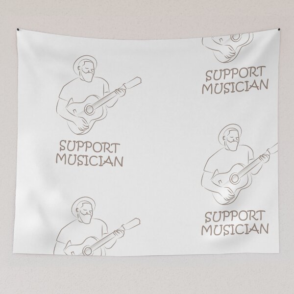 Item preview, Support Musicians man playing guitar designed and sold by MortalRight.