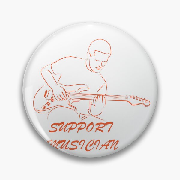Item preview, Support Musicians man playing guitar designed and sold by MortalRight.
