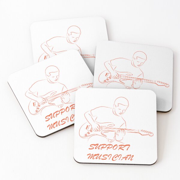 Item preview, Support Musicians man playing guitar designed and sold by MortalRight.