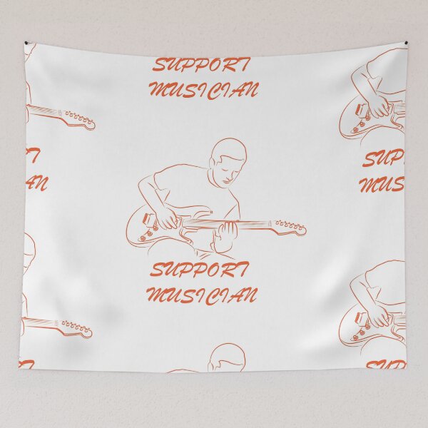 Item preview, Support Musicians man playing guitar designed and sold by MortalRight.