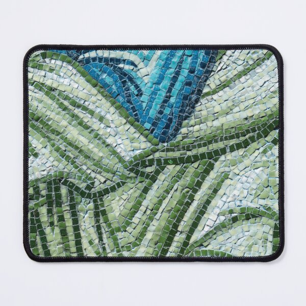 Item preview, Abstract Ribbon Mosaic in Cool Cobalt Blues and Sage Greens designed and sold by Georgia Mizuleva.