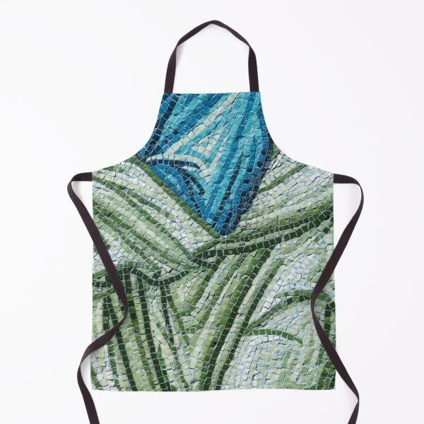 Item preview, Abstract Ribbon Mosaic in Cool Cobalt Blues and Sage Greens designed and sold by Georgia Mizuleva.