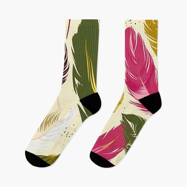 Item preview, Feathers - Fuchsia, olive green, blush, ivory, gold 3 designed and sold by Highlandkings.