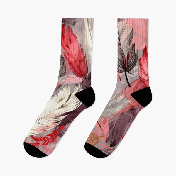 Artikelvorschau, Feathers - Fuchsia, peach, beige, gray, silver entworfen und verkauft von Highlandkings.