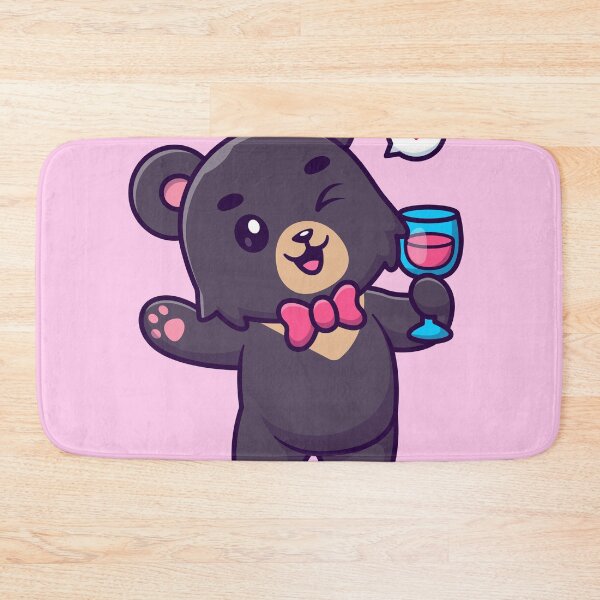 Item preview, Cute Black Bear Drinking Juice - Cartoon Vector Icon Illustration designed and sold by hjian8219.