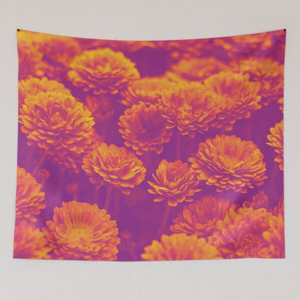 Item preview, Psychedelic Aesthetic Flowers in Orange and Violet designed and sold by Trish Dish.