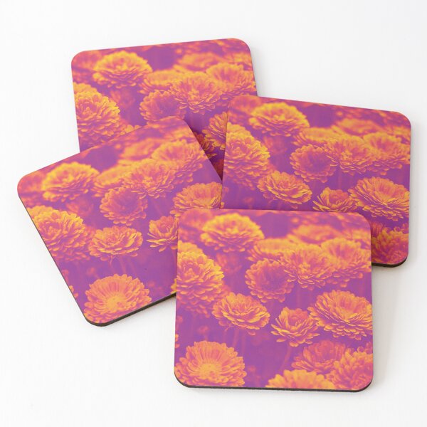 Item preview, Psychedelic Aesthetic Flowers in Orange and Violet designed and sold by Trish Dish.