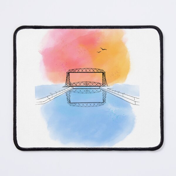 Item preview, Duluth Aerial Lift Bridge, watercolor, transparent background  designed and sold by Laceyjae Digital Art.