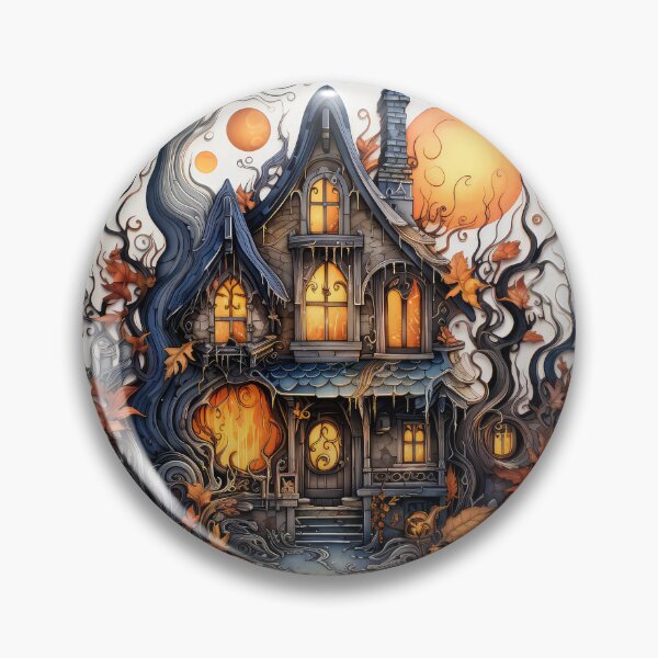 Item preview, Haunted House, Spooky Halloween House, Scary Old House  designed and sold by Rroliver.
