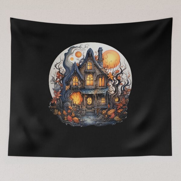 Item preview, Haunted House, Spooky Halloween House, Scary Old House  designed and sold by Rroliver.