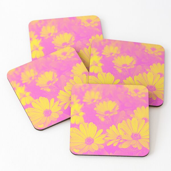 Item preview, Dorm Room Pink Art - Color Trip Psychedelic Aesthetic Daisies designed and sold by Trish Dish.