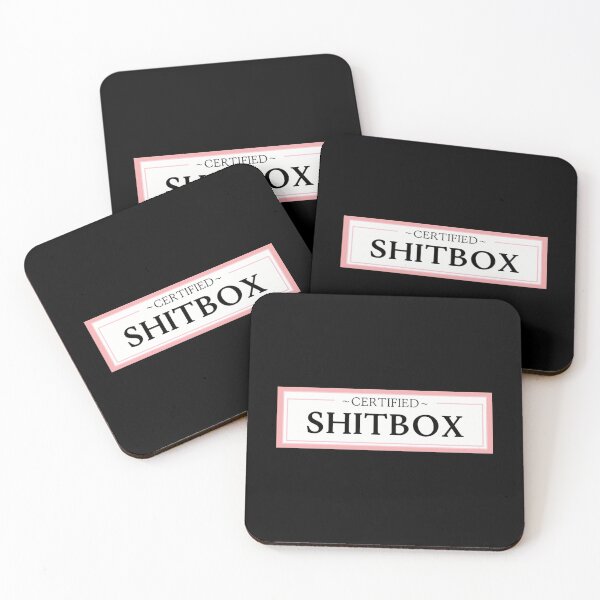 Item preview, Shitbox - Black Text with pink border designed and sold by Carmenashop.