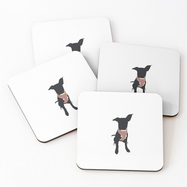 Item preview, Black and White Dog Wearing Harness - Lab - Greyhound  designed and sold by GooseCafe.
