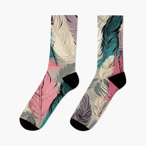 Item preview, Feathers - Fuchsia, teal, beige, gray, black designed and sold by Highlandkings.