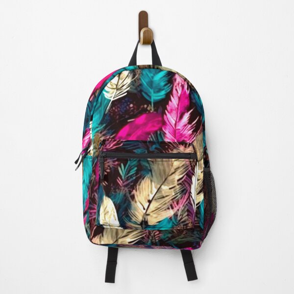 Item preview, Feathers - Fuchsia, teal, beige, gray, black 2 designed and sold by Highlandkings.