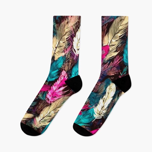 Artikelvorschau, Feathers - Fuchsia, teal, beige, gray, black 2 entworfen und verkauft von Highlandkings.