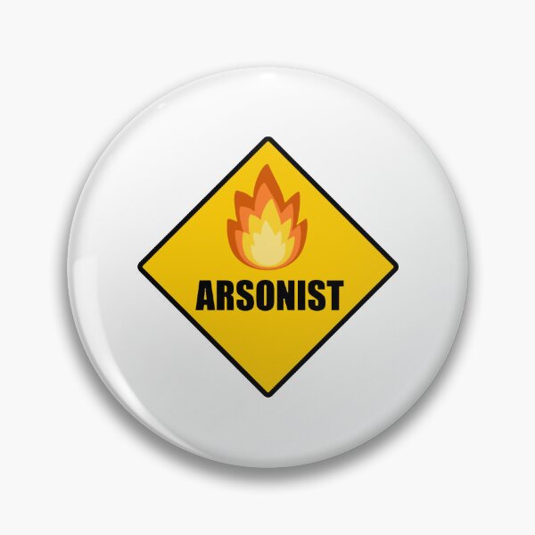 Item preview, Arsonist Cartoon Fire , Parody Hazard , Warning Sign , Bumper designed and sold by claire-webb.