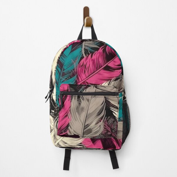 Artikelvorschau, Feathers - Fuchsia, teal, beige, gray, black 3 entworfen und verkauft von Highlandkings.