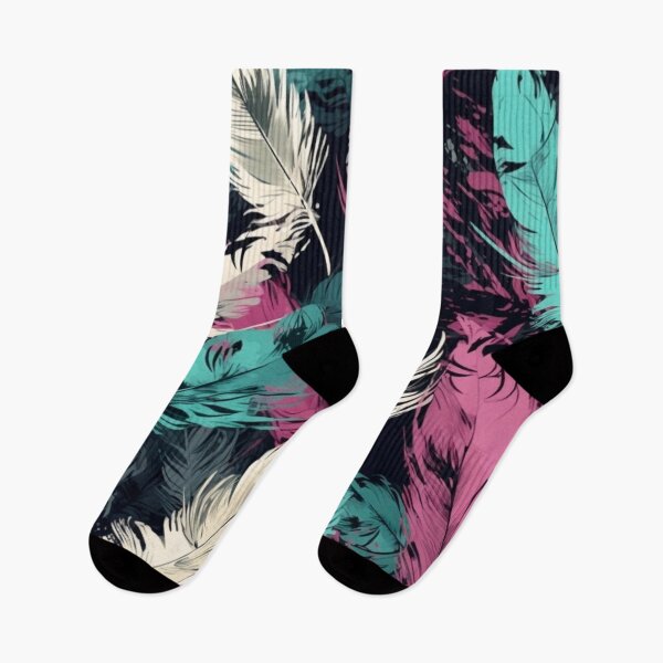 Artikelvorschau, Feathers - Fuchsia, teal, beige, gray, black 4 entworfen und verkauft von Highlandkings.