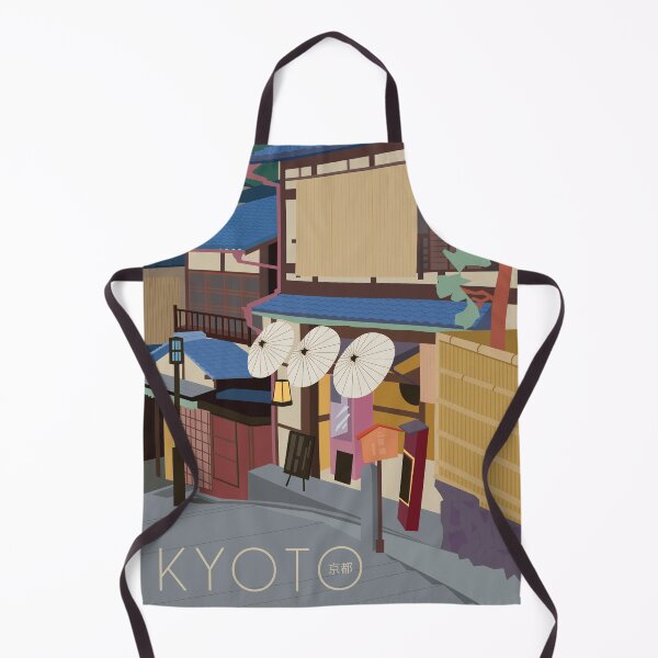 Item preview, Art Deco inspired travel poster - kyoto Japan designed and sold by MariOyama.