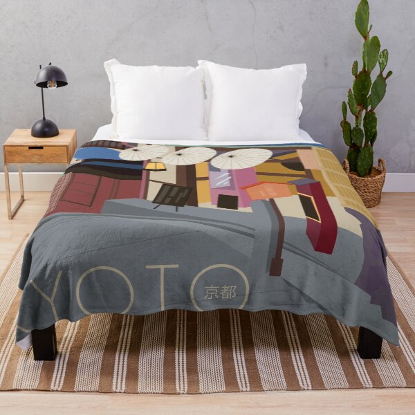 Item preview, Art Deco inspired travel poster - kyoto Japan designed and sold by MariOyama.