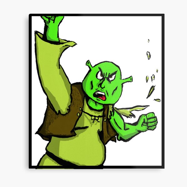 Shrek Metal Prints Redbubble - shreks face transparent play my shrek game roblox