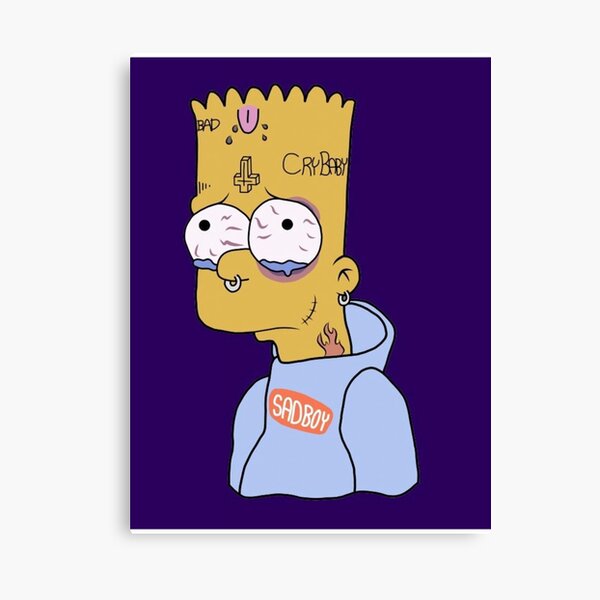 Beautiful handmade 4x4 Lisa Simpson canvas made - Depop