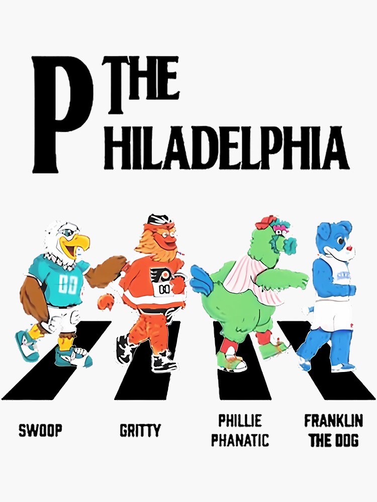 Halloween The Philadelphia Team Swoop Gritty Phillie Phanatic Franklin The  Dog Road Shirt Sticker for Sale by WrathClothing