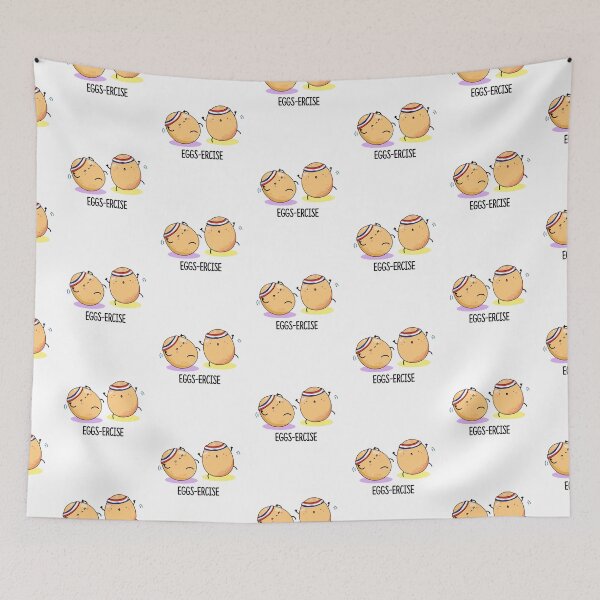 Item preview, Eggs-ercise Aerobic Funny Egg Puns  designed and sold by punnybone.