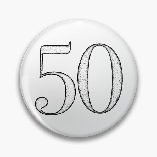 Item preview, Dotart/Dotwork illustration of Number 50 designed and sold by MagnetitaBySil.