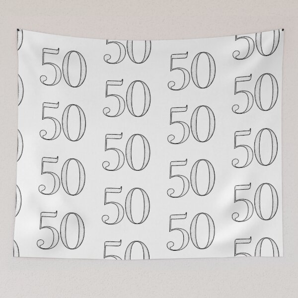 Item preview, Dotart/Dotwork illustration of Number 50 designed and sold by MagnetitaBySil.
