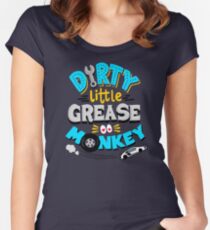 Dirty Little Grease Monkey Women's Fitted Scoop T-Shirt