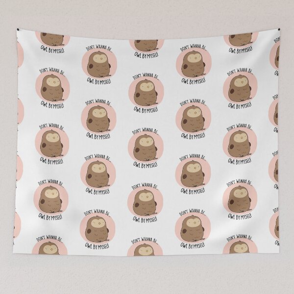 Item preview, Don't Wanna Be Owl By Myself Funny Owl Puns  designed and sold by punnybone.