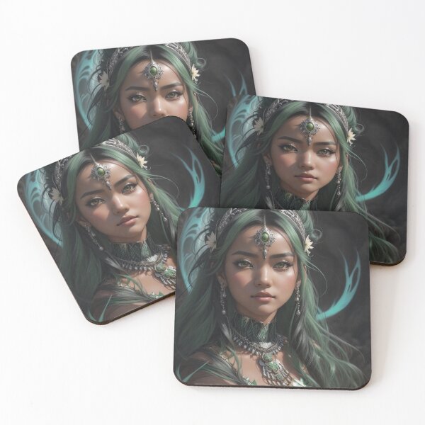 Item preview, Anime Character - The Hawaiian Green Healing Warrior designed and sold by Kumahimeco.