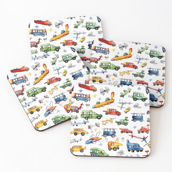 Item preview, Toy Cars, Trucks, and Airplanes in Watercolor – School Supplies at First Day of School designed and sold by ignasirus.