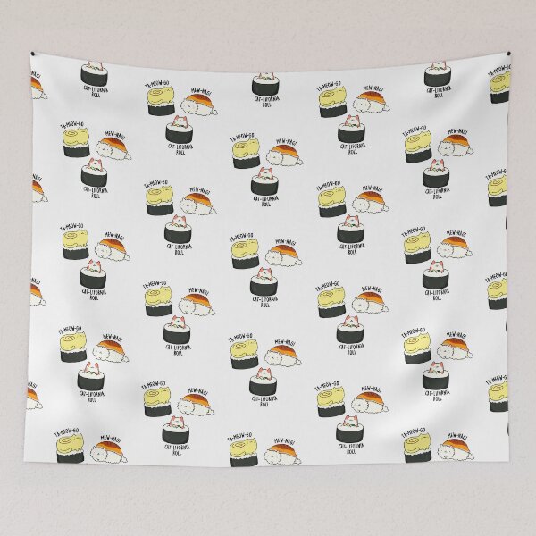 Item preview, Sushi Cats Funny Sushi Puns  designed and sold by punnybone.