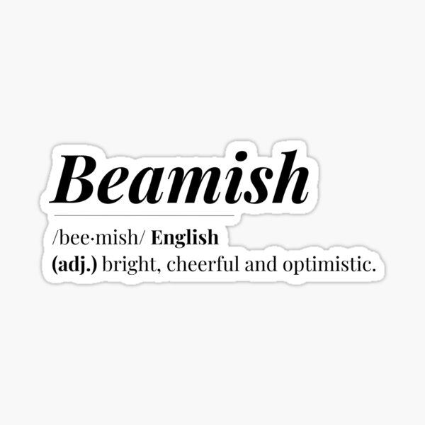 Vista previa del artículo con la obra «Definición de la palabra Beamish», diseñado y vendido por Feather n'  Ink.