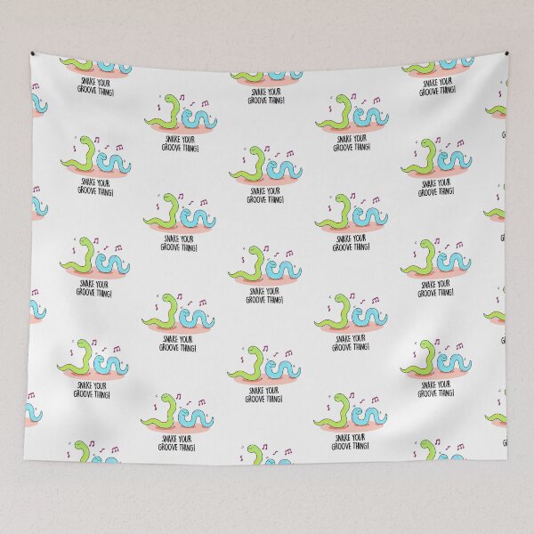 Item preview, Snake Your Groove Thing Funny Disco Worm Puns  designed and sold by punnybone.