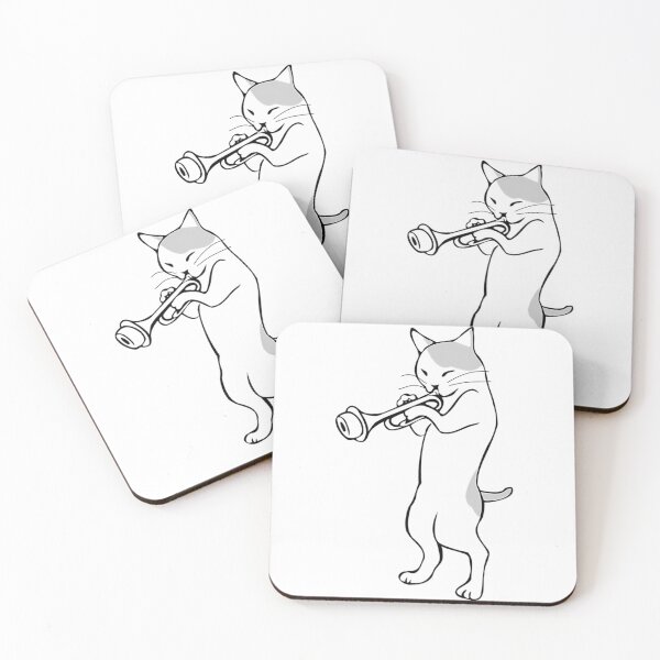Item preview, Cat Trumpet Player Straight Mute Wah Wah Funny Trumpet designed and sold by PettyMckinley.