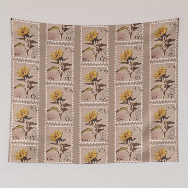 Item preview, Sunflower Stamp USA mail score designed and sold by iconking.