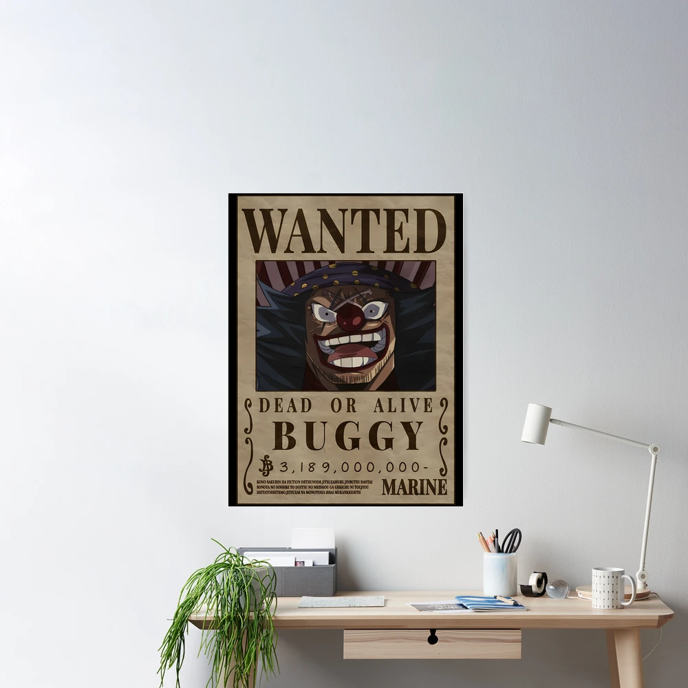 One Piece Buggy Wanted Poster 42CM