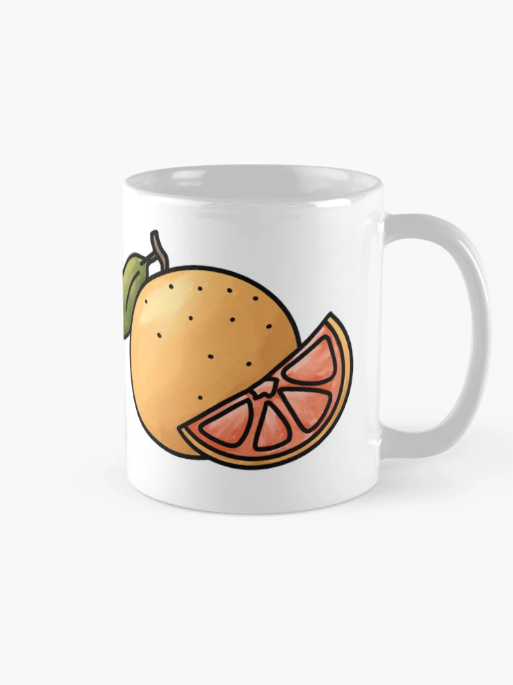 Aperçu 3 sur 6. Mug à café avec l'œuvre Pamplemousse créée et vendue par Reeseworks.