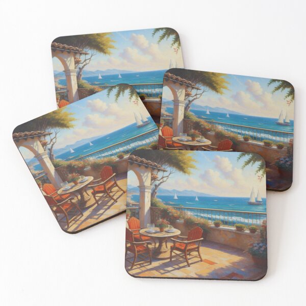 Item preview, Mediterranean Sea View Balcony Painting 5 designed and sold by nickelangelo1.