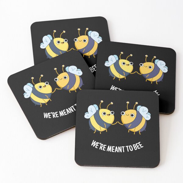 Item preview, We're Meant To Be Funny BFF Bee Puns (Dark BG) designed and sold by punnybone.